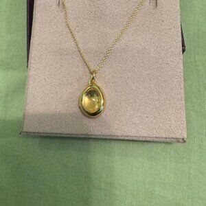 Monica Vinader November Birthstone Locket 18k Gold Vermeil & Citrine